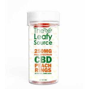 Leafy Source Full Spectrum CBD peach Rings 250mg